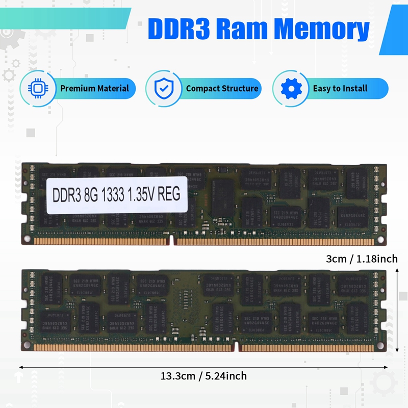 8GB DDR3 1333MHZ Ecc Ram Memor - Ecc Ram Server review and price