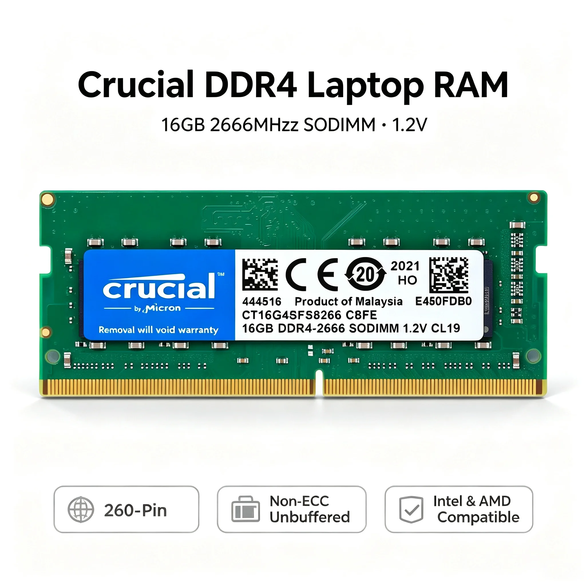 Crucial  1PCS/2PCS DDR4 Laptop - Ddr4 Desktop Ram review and price
