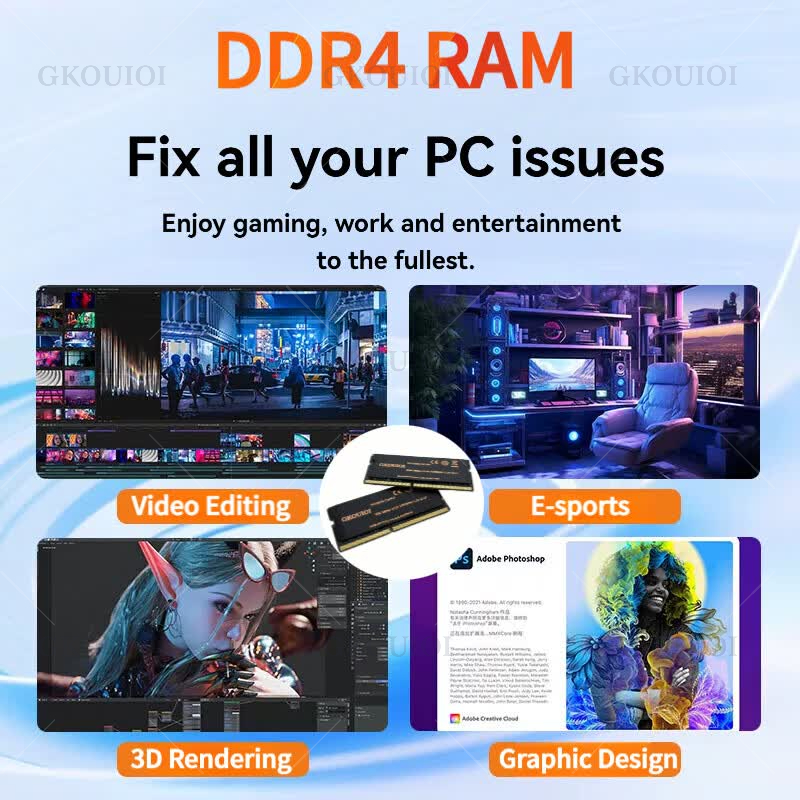 GKOUIOI DDR4 Memoria Ram 4GB 8 - Ddr4 3200Mhz review and price