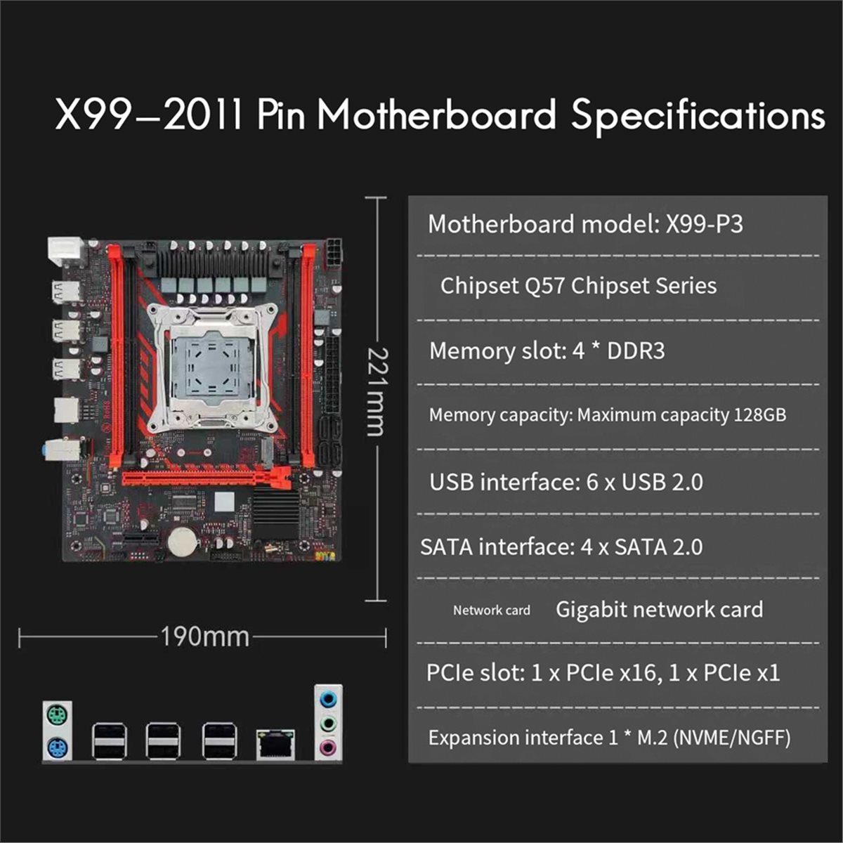 (A01R) X99 Motherboard X99 P3  - Ddr3 Ram review and price